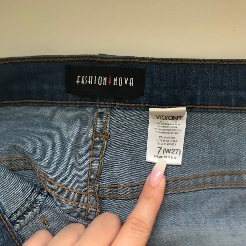 Fashion nova high waisted light wash skinny jeans